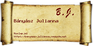 Bányász Julianna névjegykártya